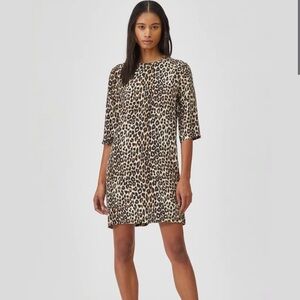 Equipment Leopard Print Silk Mini Dress